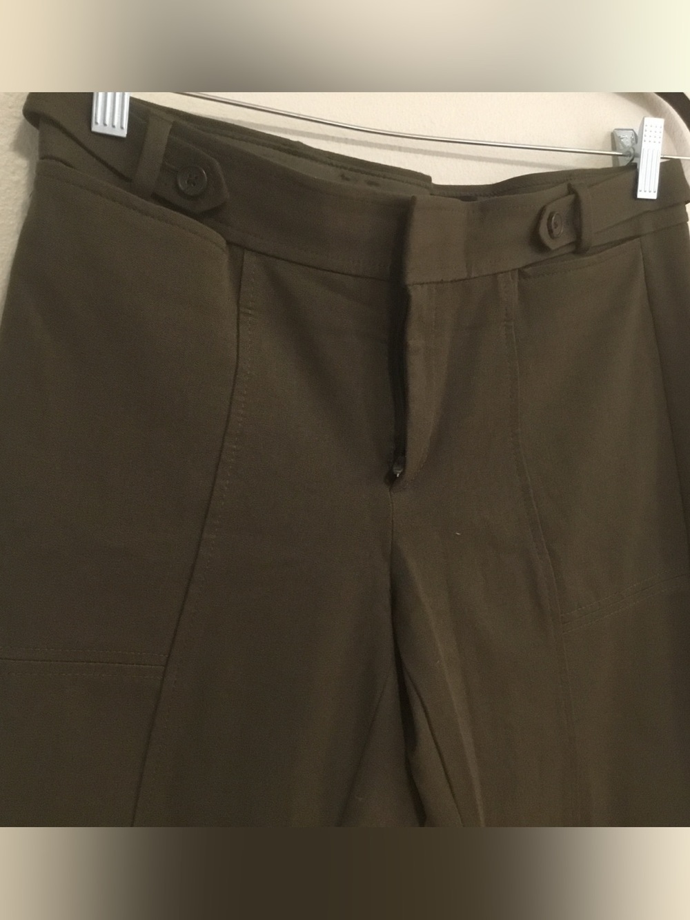 ✨ Banana Republic Sloan Olive Tailored Chinos – Women’s Flat Front Slacks ✨
